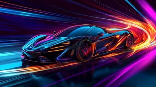 炫彩超跑极速飞驰瞬间