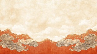 中式古风云海山峦背景图