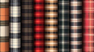 多彩格子图案布料纹理展示