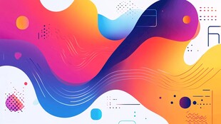 绚丽多彩流体渐变抽象图案