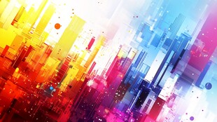 绚丽多彩几何抽象背景图