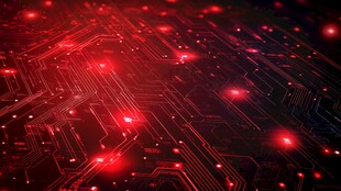 红色科技电路板梦幻画面