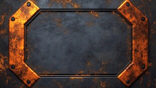 生锈金属边框背景图