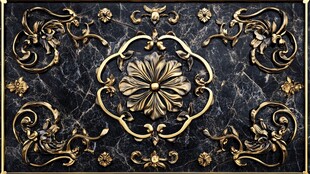 黑金雕花墙面装饰艺术