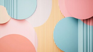 多彩几何形状创意背景图