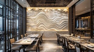 中式雅致餐厅内景展示