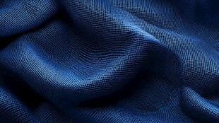 蓝色纹理布料特写