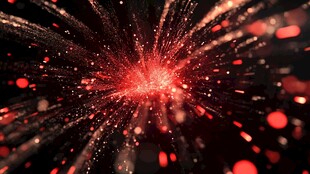 红色粒子爆炸炫酷特效