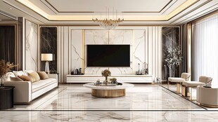 豪华现代风客厅室内场景