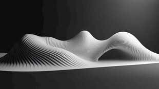 抽象立体波浪艺术造型