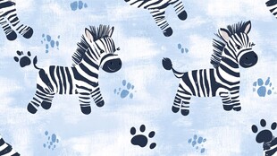 可爱斑马图案背景设计