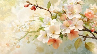 春日繁花绽放枝头