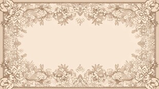 复古花卉边框装饰图案