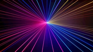 绚丽多彩光线放射效果