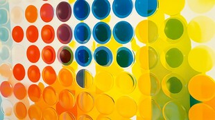 多彩圆形排列视觉艺术图