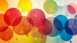 多彩圆形图案背景纹理