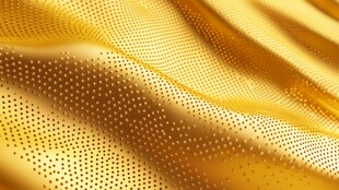 金色波纹点状质感背景图