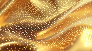 金色粒子流动动感背景