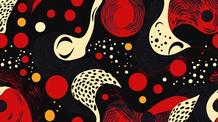 抽象波点几何图案艺术