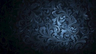 深蓝色复古花纹背景图