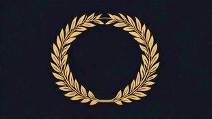 金色月桂环图标