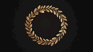 金色叶环装饰图