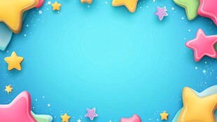 梦幻星星装饰蓝色背景图