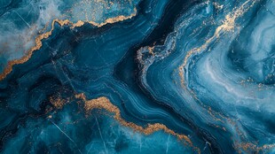 蓝金大理石纹理抽象背景