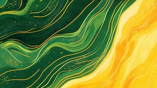 黄绿渐变动感线条背景图