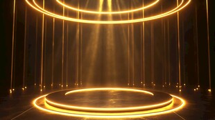 梦幻金色舞台灯光效果