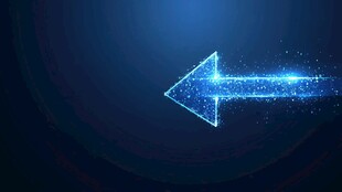 蓝色发光箭头粒子特效