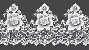 白色花卉蕾丝花边图案