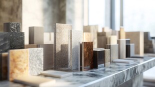 多样石材样品陈列展示