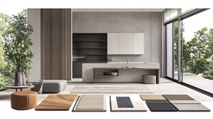 现代简约风室内材料展示