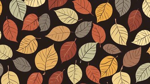 秋季树叶图案背景纹理