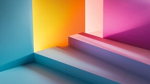 多彩阶梯空间视觉盛宴