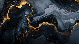 黑金流体抽象艺术纹理