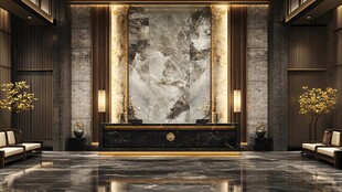 豪华大气酒店大堂接待区