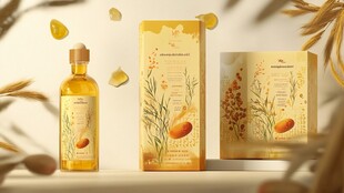 天然植物护肤产品展示