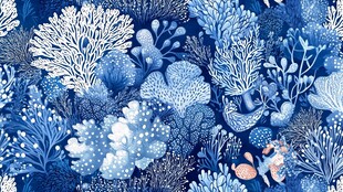 梦幻海底植物插画