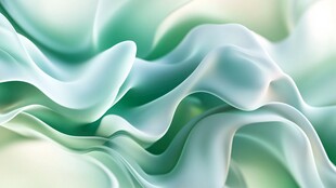梦幻绿调流体纹理背景