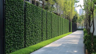 绿意盎然的垂直绿化景观道