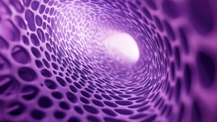 紫色梦幻细胞隧道视觉图