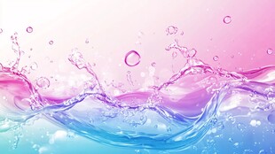 梦幻水浪 绚丽水花飞舞