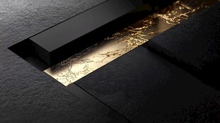 黑金质感几何拼接创意画面