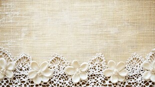 蕾丝花边装饰的麻布背景