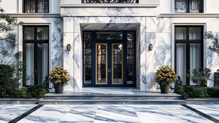 豪华大理石别墅入户门设计