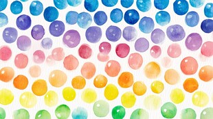 彩色水彩圆点图案背景