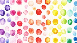 彩色水彩圆点图案背景