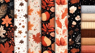 秋季落叶风布料纹理集合